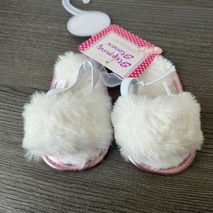 Stepping Stones SANDALFAUX FUR WHITE  3-6M
